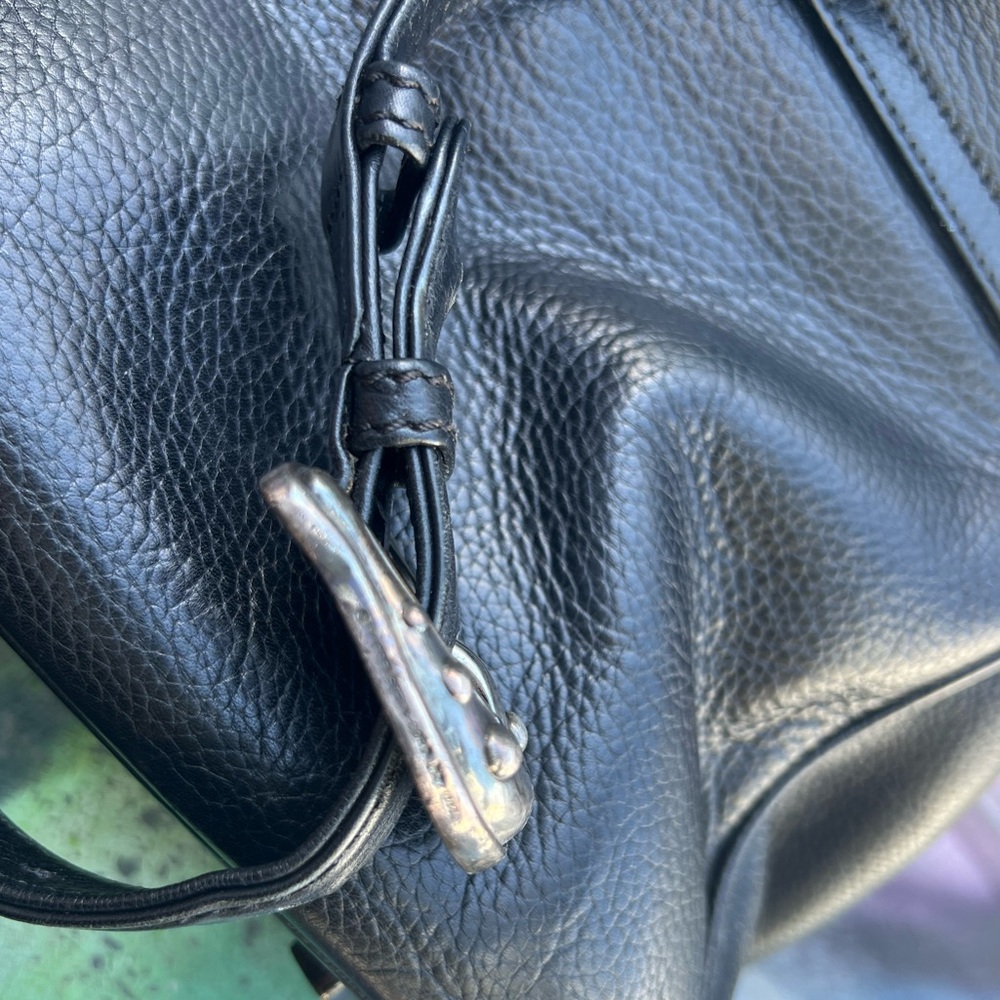 Barry Kieselstein Cord Rare Vintage Leather Bag with Sterling Silver Accents - Picture 10 of 13
